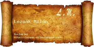 Lezsák Milán névjegykártya